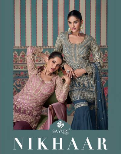 NIKHAAR BY SAYURI DESIGNER GEORGETTE PAKISTANI SALWAR SUIT WHOLESALER IN INDIA